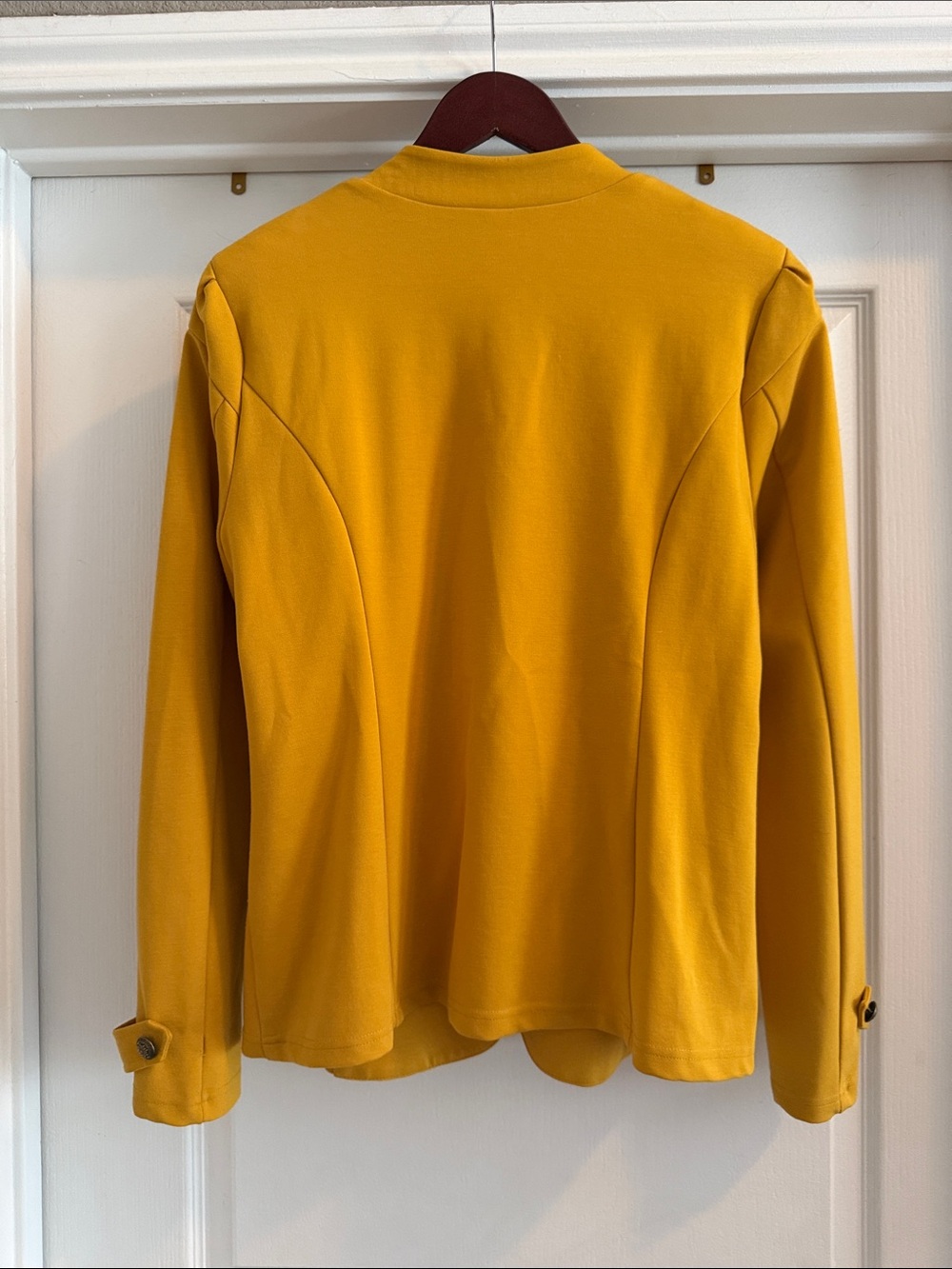 Modcloth Mustard Yellow Military-Style Double-Breasted Blazer - Picture 4 of 5